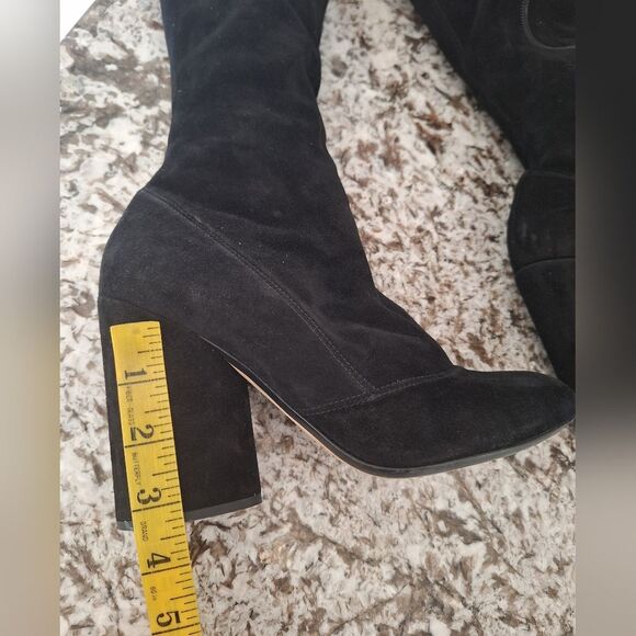 MARC BY MARC JACOBS TALL BOOTS BLACK SUEDE LEATHER Size 39 - Picture 10 of 13